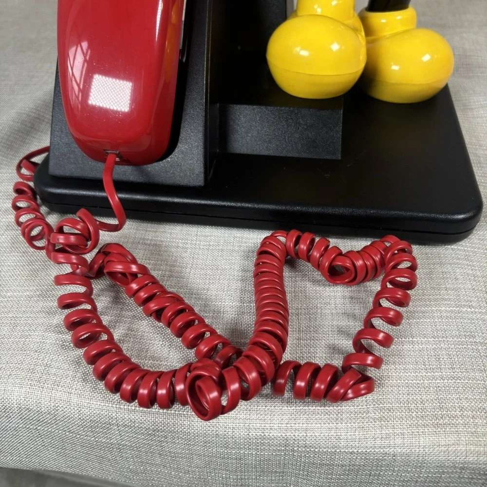 Vintage Disney Mickey Mouse Push Button Landline Phone 1976 Tested Works